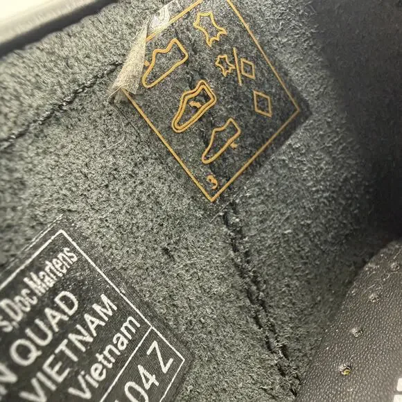 Dr. Martens Unisex Adrian Quad Black Leather Platform Loafers - Size 10 Men's - Picture 3 of 16